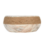 Dual Tone Ceramic Urli- White & Brown