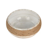 Dual Tone Ceramic Urli- White & Brown