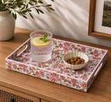 Large MDF Tray with Hand Grip- Pink