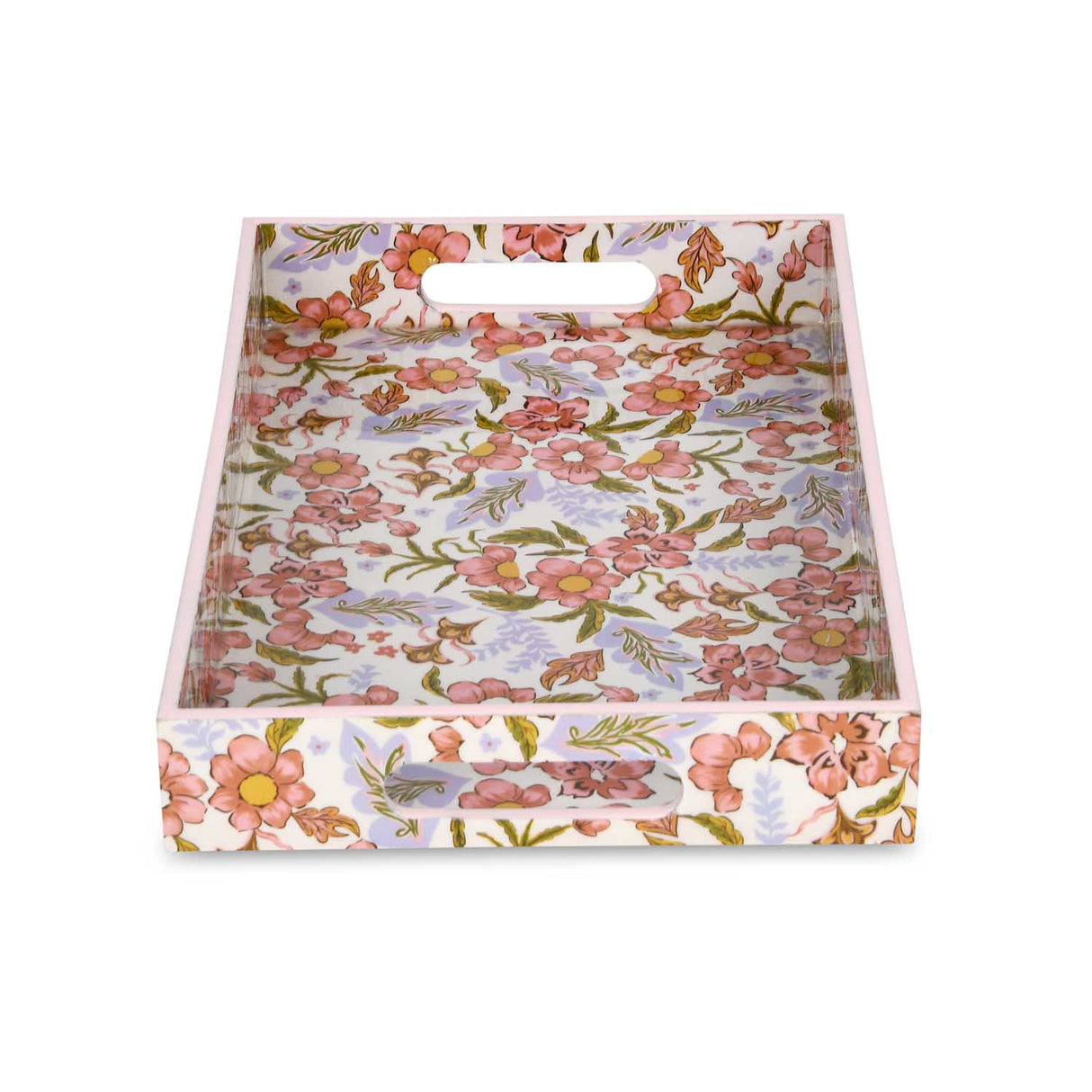 Large MDF Tray with Hand Grip- Pink