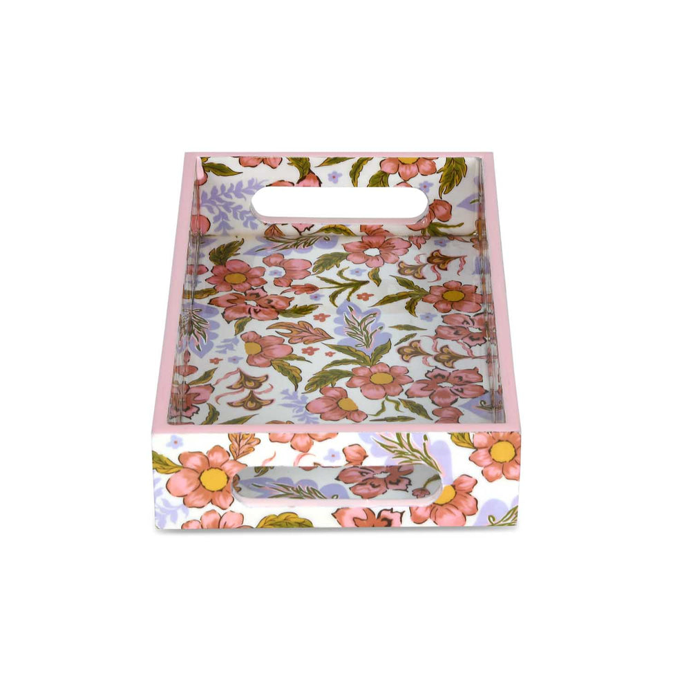 Small MDF Tray with Hand Grip- Pink