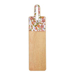 Rectangular Wooden Serving Board with Handle- Pink