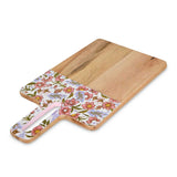 Wooden Serving Board with Handle- Pink