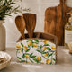 2 Compartments Wooden Organiser- Yellow