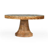 Lemon Lush Wooden Cake Stand with Base- Yellow