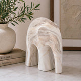 Elephant Ceramic Showpiece- White, 19.7 cm