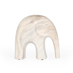 Elephant Ceramic Showpiece- White, 19.7 cm