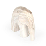 Elephant Ceramic Showpiece- White, 19.7 cm
