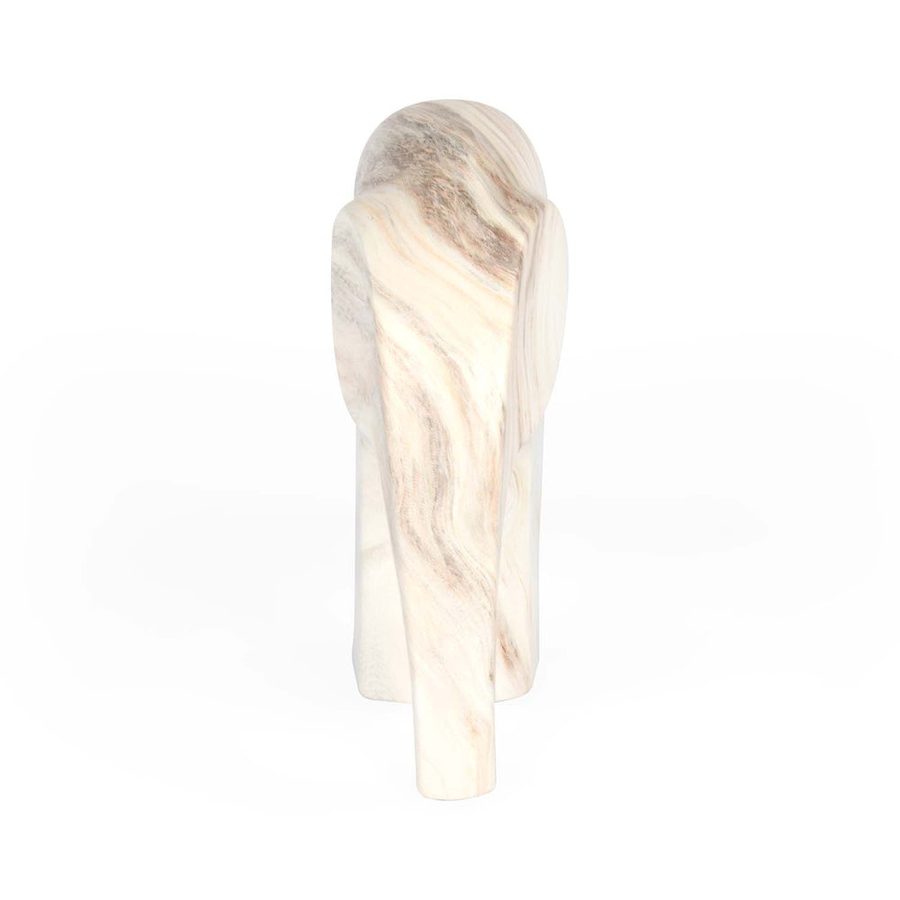 Elephant Ceramic Showpiece- White, 19.7 cm