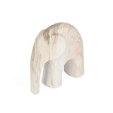 Elephant Ceramic Showpiece- White, 19.7 cm