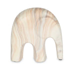 Elephant Ceramic Showpiece- White, 15 cm