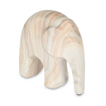 Elephant Ceramic Showpiece- White, 15 cm