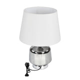 Rounded Trapeze Table Lamp- Grey & Off White