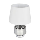 Rounded Trapeze Table Lamp- Grey & Off White