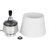Rounded Trapeze Table Lamp- Grey & Off White