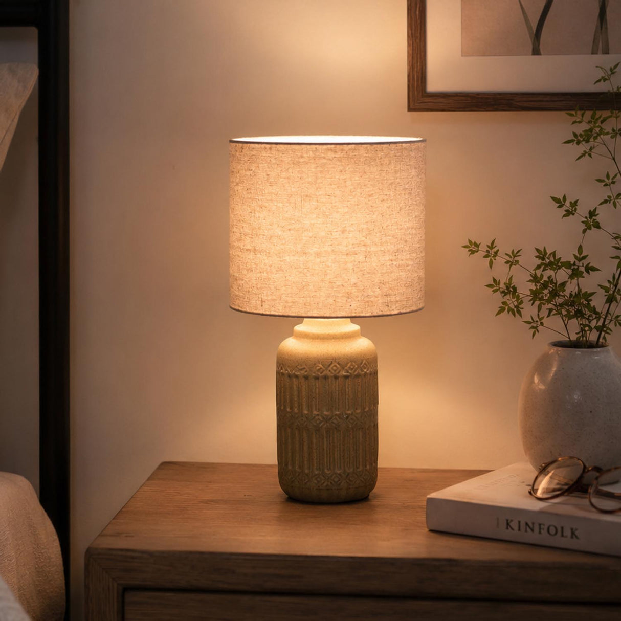 Jar Shaped Table Lamp- Grey