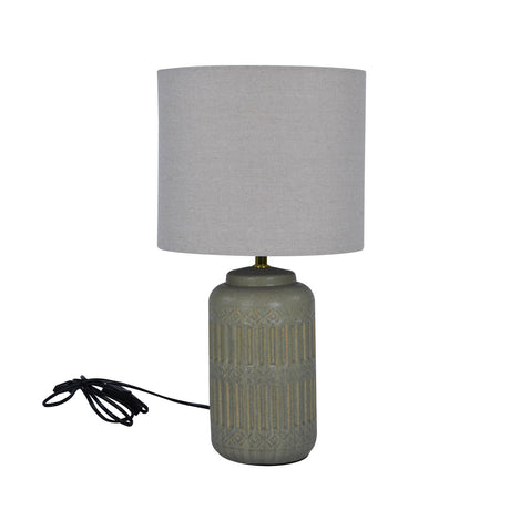Jar Shaped Table Lamp- Grey