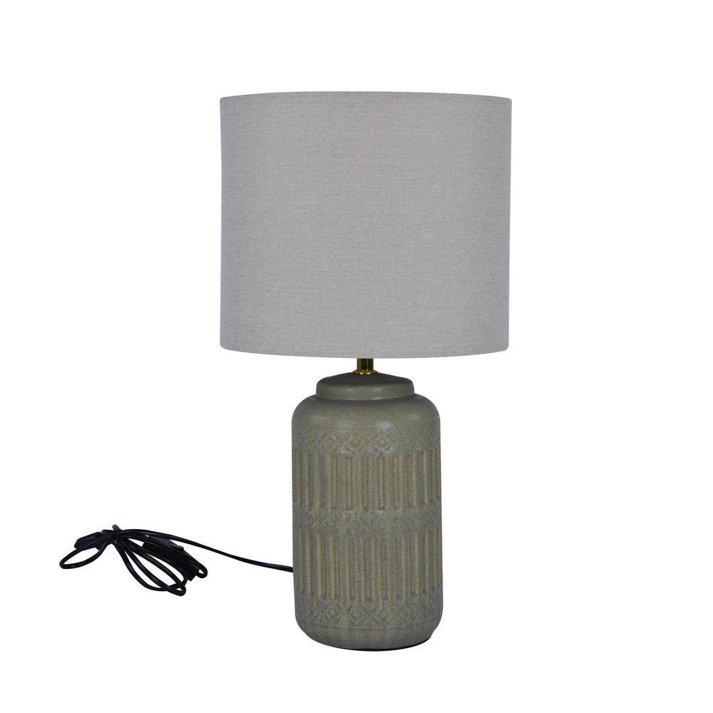 Jar Shaped Table Lamp- Grey