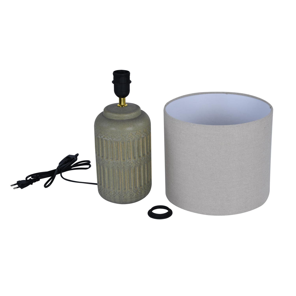Jar Shaped Table Lamp- Grey
