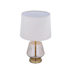 Decorative Polygonal Table Lamp- Orange & Cream