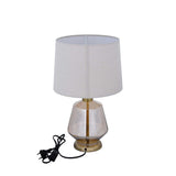 Decorative Polygonal Table Lamp- Orange & Cream