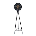 Gear Mechanism Floor Clock- Black & Silver