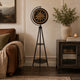 Gear Mechanism Floor Clock- Black & Gold