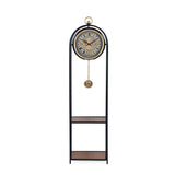 Grandfather Floor Clock- Black & Beige
