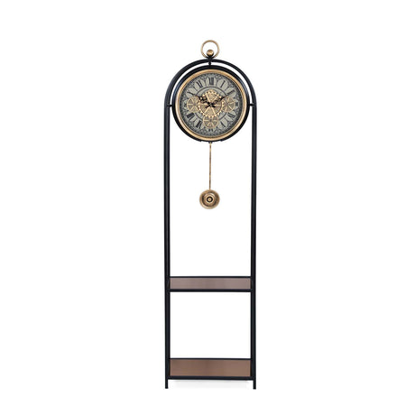 Grandfather Floor Clock- Black & Beige
