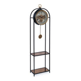 Grandfather Floor Clock- Black & Beige