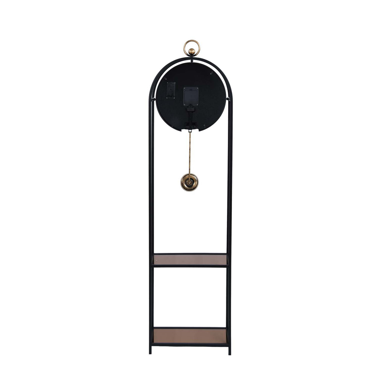 Grandfather Floor Clock- Black & Beige