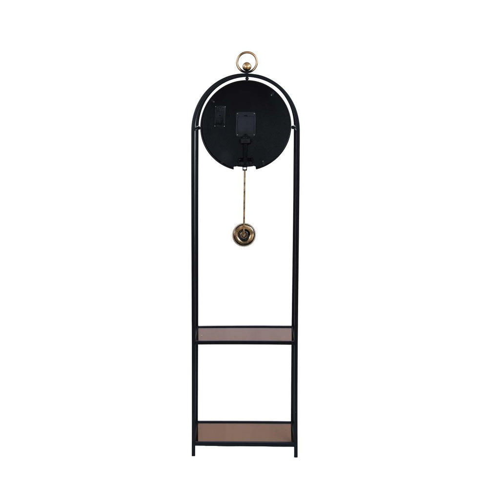 Grandfather Floor Clock- Black & Beige