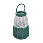 Decorative Two Toned Lantern- Green & Beige, Small
