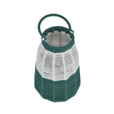 Decorative Two Toned Lantern- Green & Beige, Small