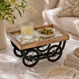 Lemon Lush Wooden Serving Platter- Yellow