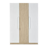 Tron 3 Door Wardrobe- Travertine & White