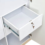 Tron 3 Door Wardrobe- Travertine & White