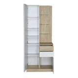 Tron Engineered Wood Dresser- Travertine & White