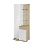 Tron Engineered Wood Dresser- Travertine & White