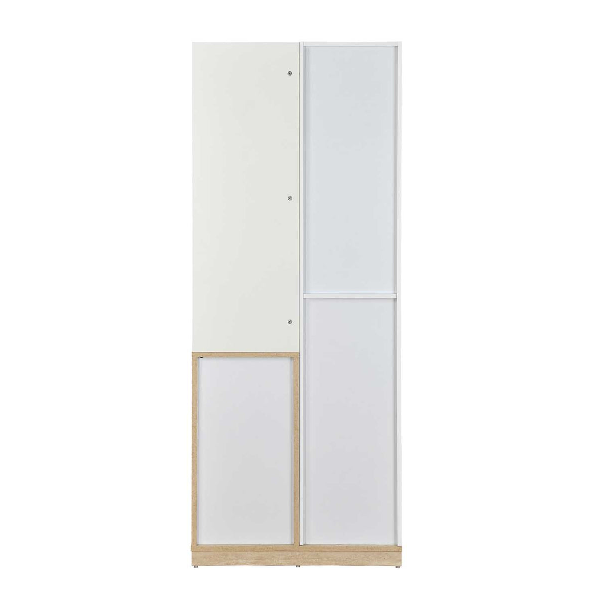 Tron Engineered Wood Dresser- Travertine & White