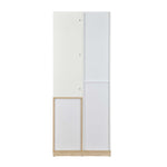 Tron Engineered Wood Dresser- Travertine & White