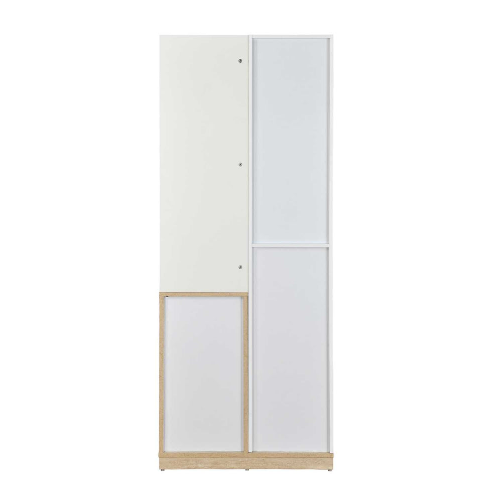 Tron Engineered Wood Dresser- Travertine & White