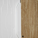 Tron 2 Door Wardrobe- Travertine & White