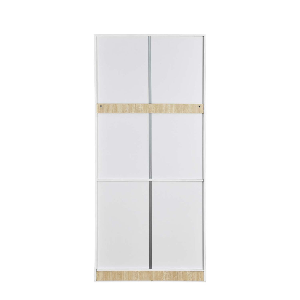 Tron 2 Door Wardrobe- Travertine & White