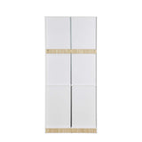 Tron 2 Door Wardrobe- Travertine & White