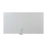 Tron King Bed with Hydraulic Storage- Travertine & White