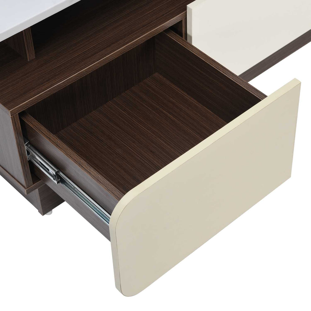 Flash Low Height Unit- Legno Oak Dark & Ivory