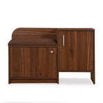 Magnus 2 Door Shoe Cabinet with Small Storage Tower- Lyon Walnut