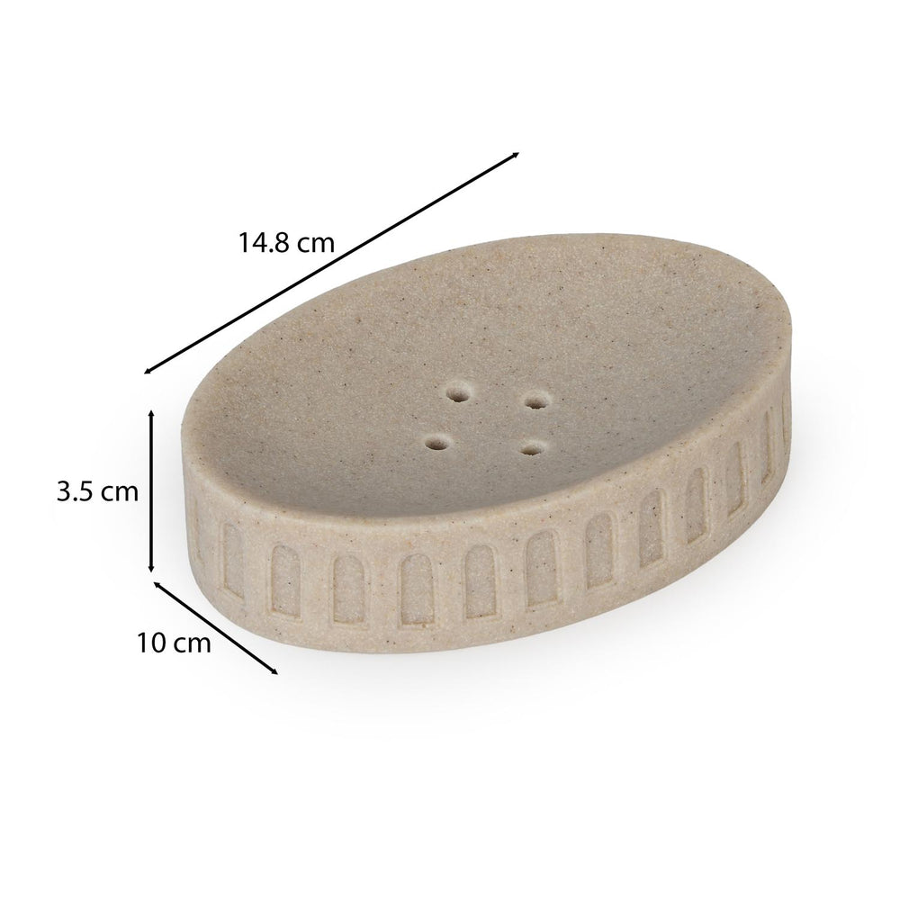 Arch Polyresin Soap Dish- Sand