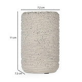 Textured Polyresin Tumbler- Off White